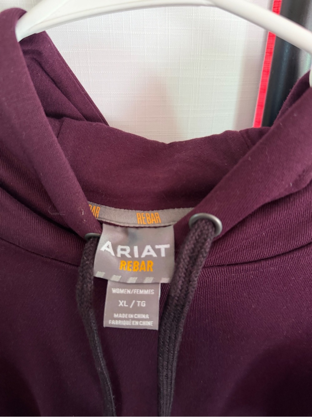Ariat Women's Plum Crewneck Hoodie with Sleeve Logo - Picture 4 of 5